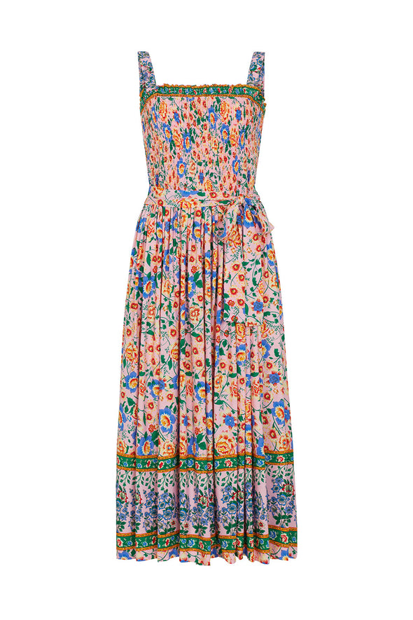 Sample: Lamai dress in pink/yellow/purple (L)