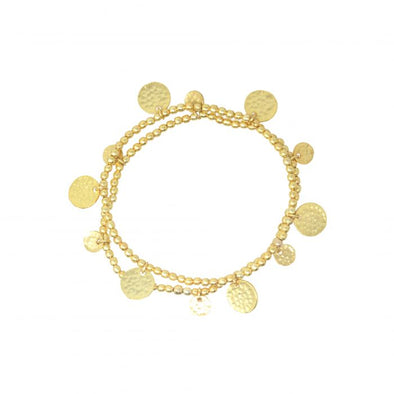Libra gold coin bracelet