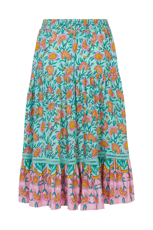 Tarida midi skirt in mint green