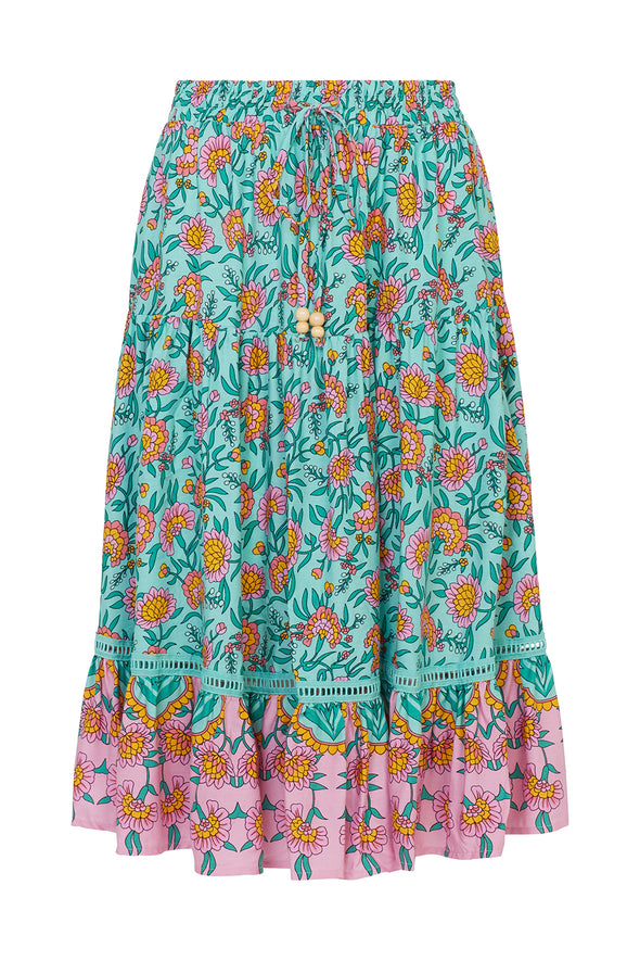 Tarida midi skirt in mint green